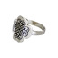 Серебряное кольцо с декоративным линейным узором На удачу 10020537А05